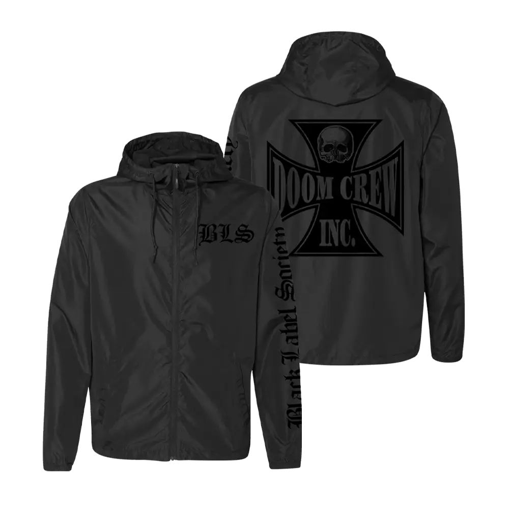Black Label Society Doom Crew Black On Black Windbreaker