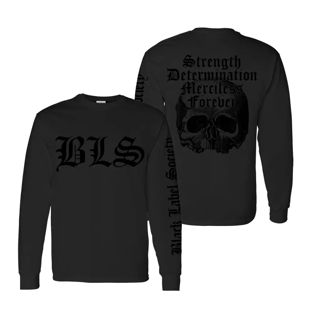 Black Label Society SDMF Black On Black Long Sleeve Tee
