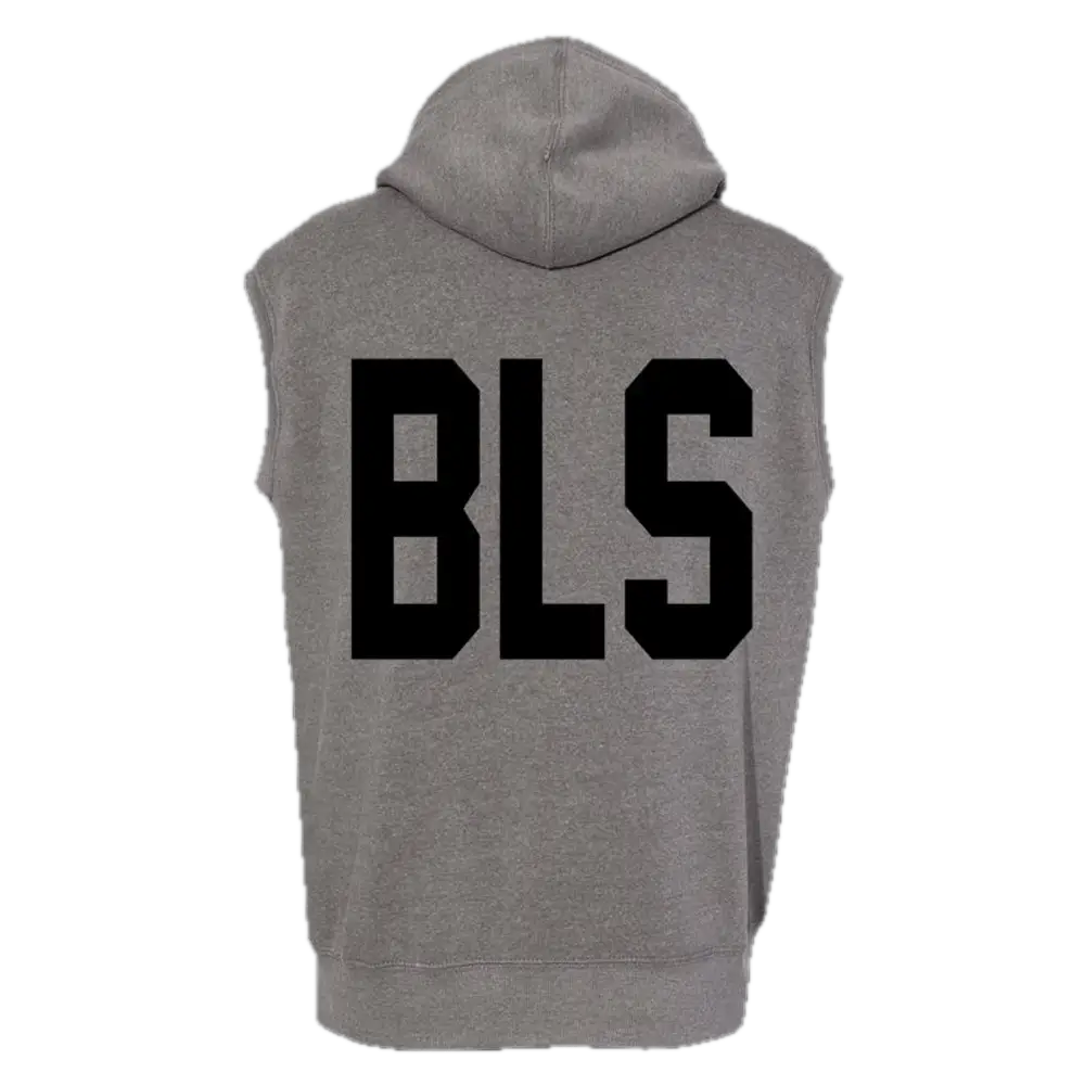 Doom Crew Grey Athletic Sleeveless Hoodie - Image 3